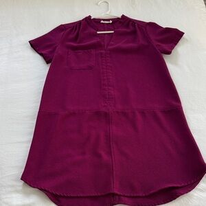Lush Magenta Short Sleeve Dress